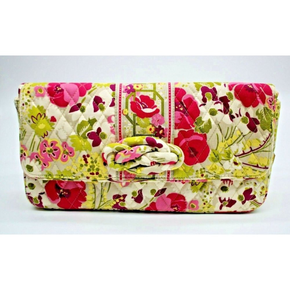 Vera Bradley Knot Just A Clutch Poppy Fields Purse Handbag Spring Summer
